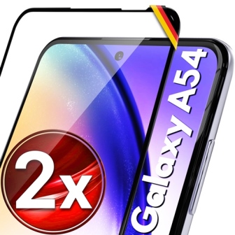 2X Full Screen Schutzglas für Samsung Galaxy A54 2023