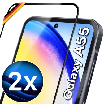 2X Full Screen Schutzglas für Samsung Galaxy A55 2024