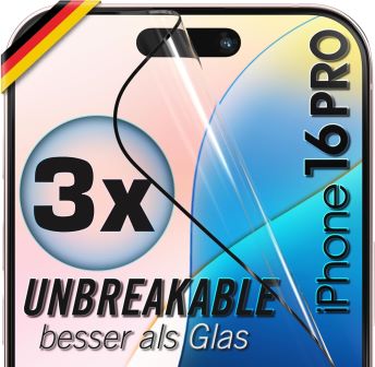 3X Schutzfolie für iPhone 16 PRO