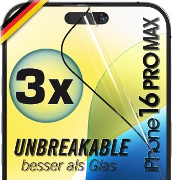 3X Schutzfolie für iPhone 16 PRO MAX