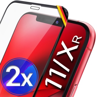 2X Full Screen Schutzglas für iPhone 11 & iPhone XR